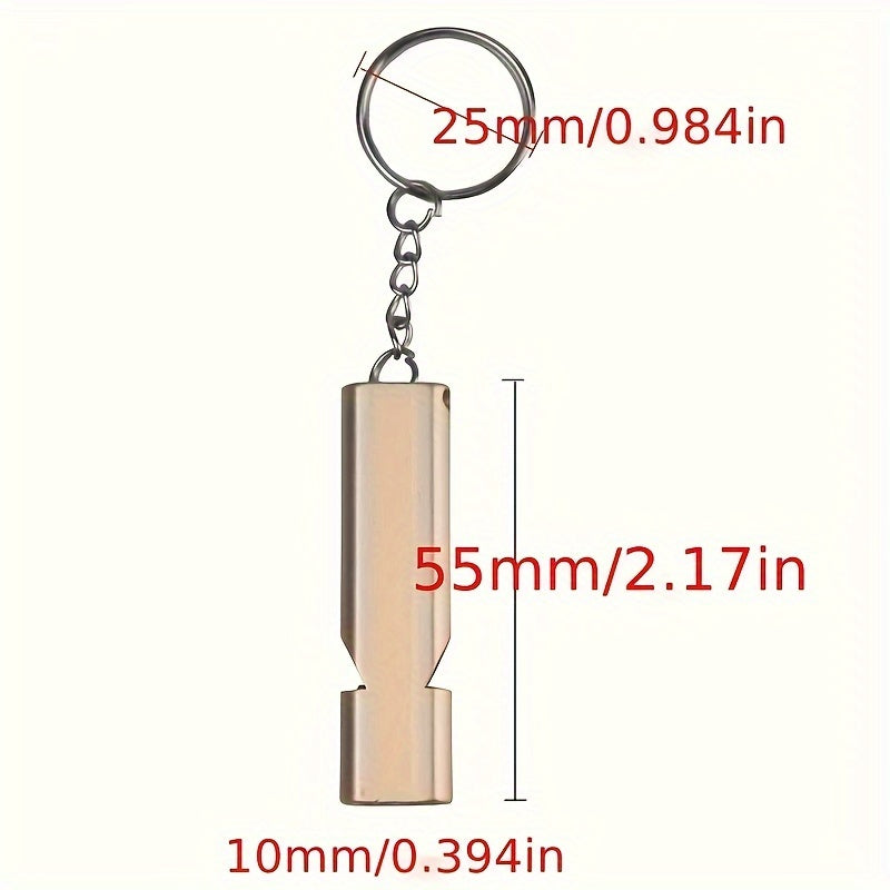 7pcs Aluminum Alloy Dual Frequency Survival Whistle Outdoor Life-saving Whistle