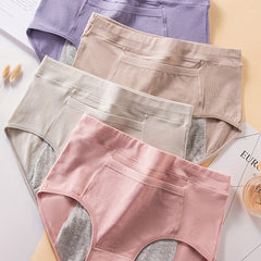 4pcs High Waist Period Briefs Women's Lingerie