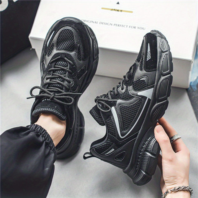 Men's Chunky Lace-up Sneakers Athletic Shoes Arch Support