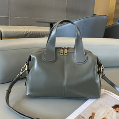 Convertible Shoulder Bag Detachable Strap Zipper Closure for Work