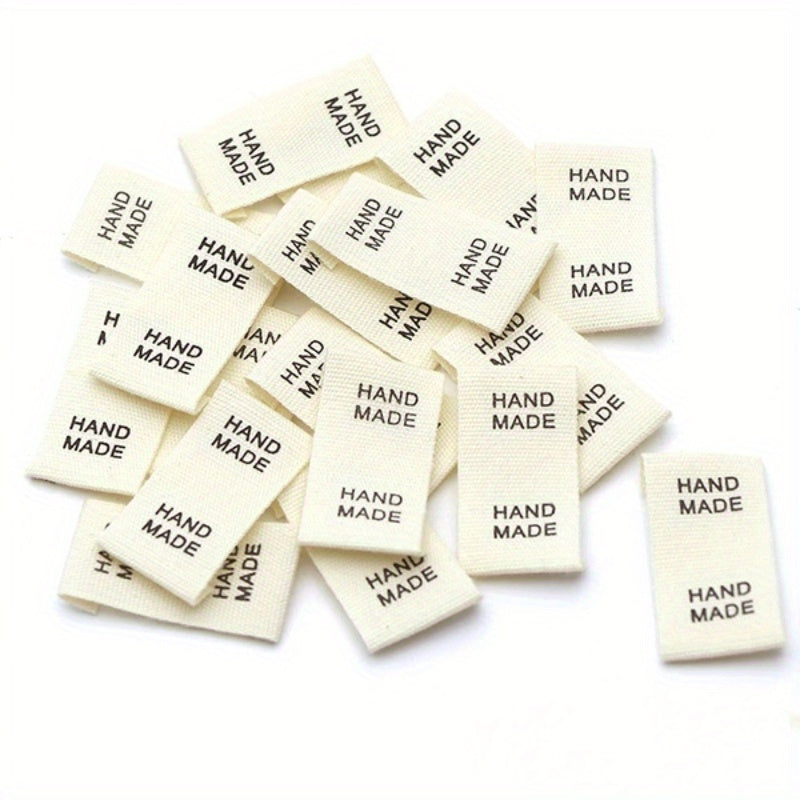 50pcs Woven Cotton Labels for Clothes DIY Hat Bags Sewing Accessories