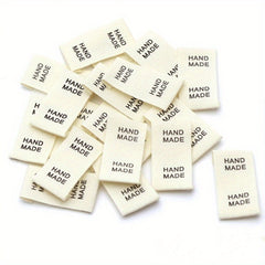 50pcs Woven Cotton Labels for Clothes DIY Hat Bags Sewing Accessories
