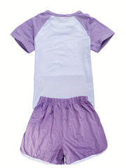Unicorn Pattern Kid's PJ Set Comfy Loungewear for Summer