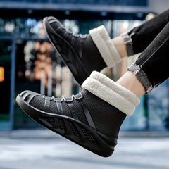 Short Women's Rain Boots Winter Warm PVC Slip-resistant Work Boots