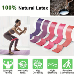 5pcs TPE Resistance Bands Elastic Bands For Exercise with 5 Resistance Levels