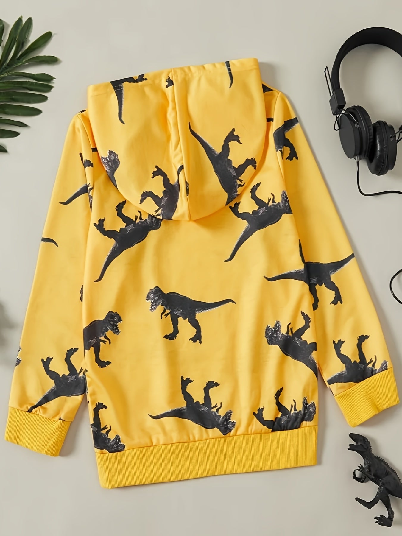 Boys Dinosaur Print Hoodie for Autumn & Spring