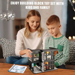 Coffee Shop Model Building Blocks Set with Lights 3D Puzzle City Street Scene