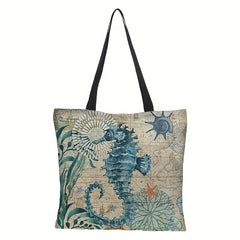 Waterproof Linen Bag Cowhide Tote Bag Shoulder Bag
