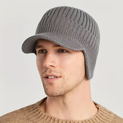 Men's Winter Beanie Hat Ear Protection Knitted Warm Outdoor Thickened