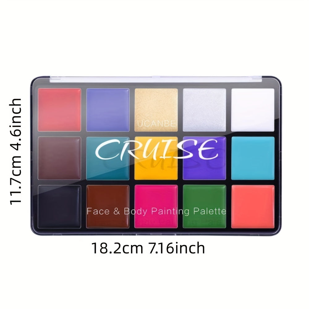 Ucanbe CRUISE Face Body Painting Palette 15 Shades