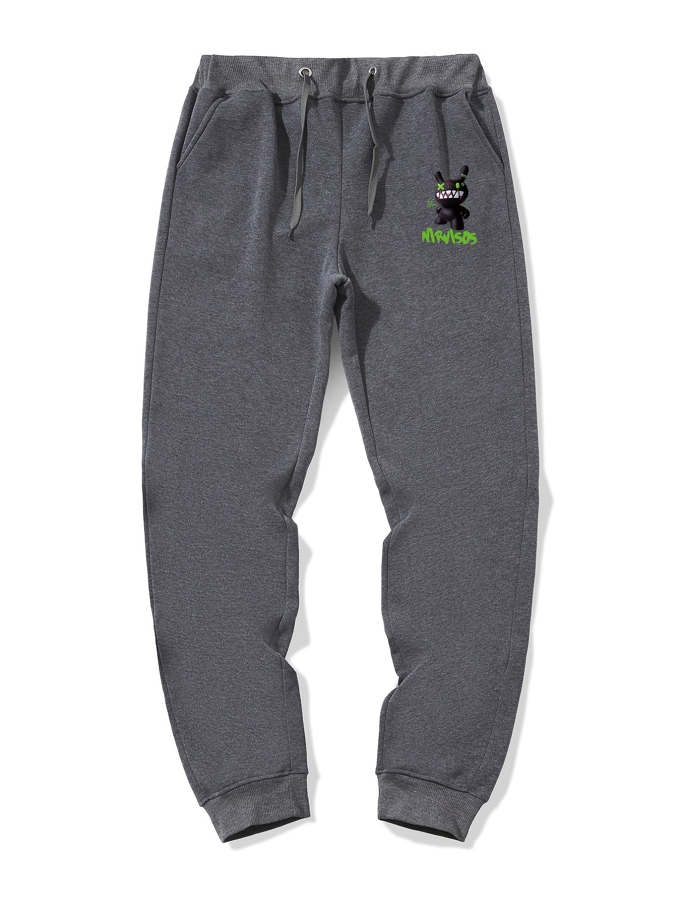 Cartoon Print Men's Drawstring Sweatpants With Pockets