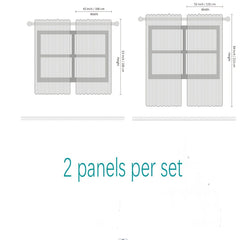 2 Panels Sheer Curtains Rod Pocket Curtain Bedroom Office Living Room Decor