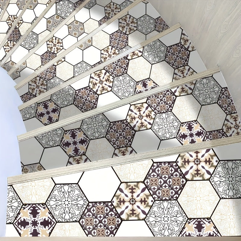 Thickened Simulation Tile Retro Pattern Floor Sticker Waterproof Home Decoration