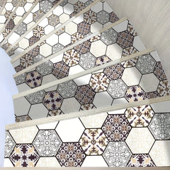 Thickened Simulation Tile Retro Pattern Floor Sticker Waterproof Home Decoration