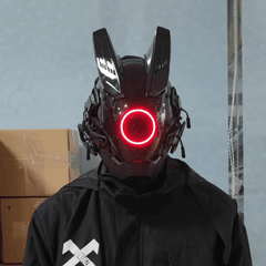 Personalised Luminous Cyberpunk Mask For Cosplay Photography Street Shooting