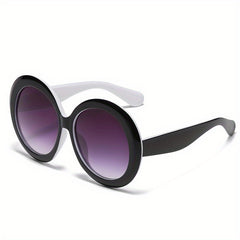 Oversize Oval Sunglasses Thick Frame UV Protection