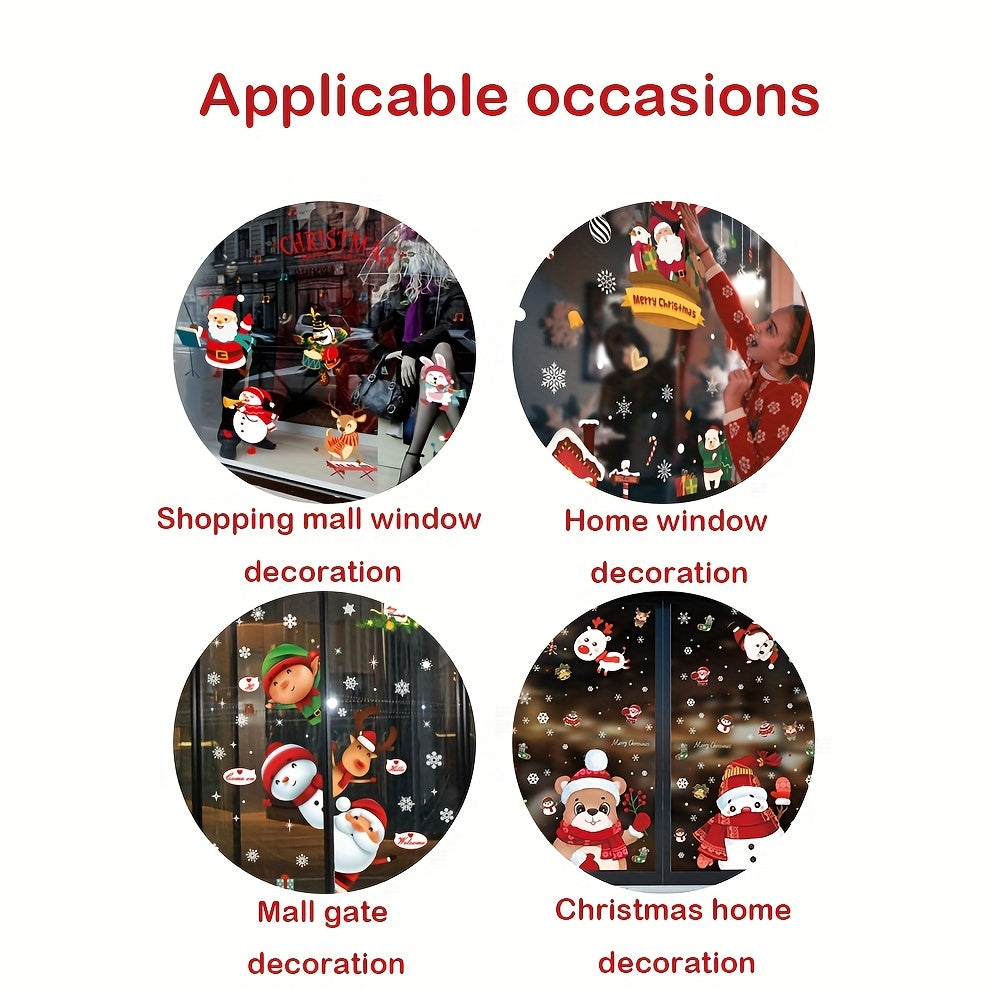 70 Christmas Window Stickers, Easy Install & Remove, Indoor Decorations
