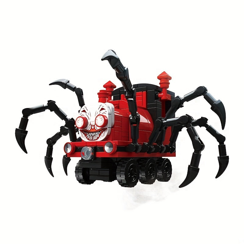 Horror Game Red Spider Little Train Puzzle Building Block Toy Halloween Gift