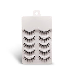 5 Pairs Natural Look Full Strip Faux Mink False Eyelashes