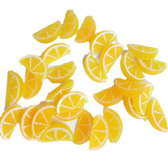 2pcs Mini Orange Slices DIY Cream Glue Material Pack