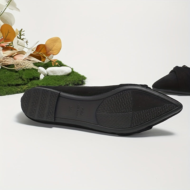 Women's Pointed Toe Ballet Flats Soft Sole Slip On Shoes