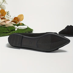 Women's Pointed Toe Ballet Flats Soft Sole Slip On Shoes