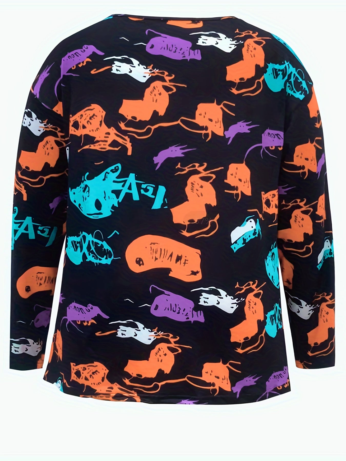 Women's Graphic Print Long Sleeve Sports Top