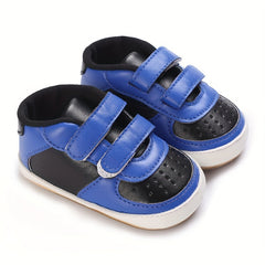 Baby Boy Sneakers with Hook and Loop Fastener for Indoor Outdoor Walking