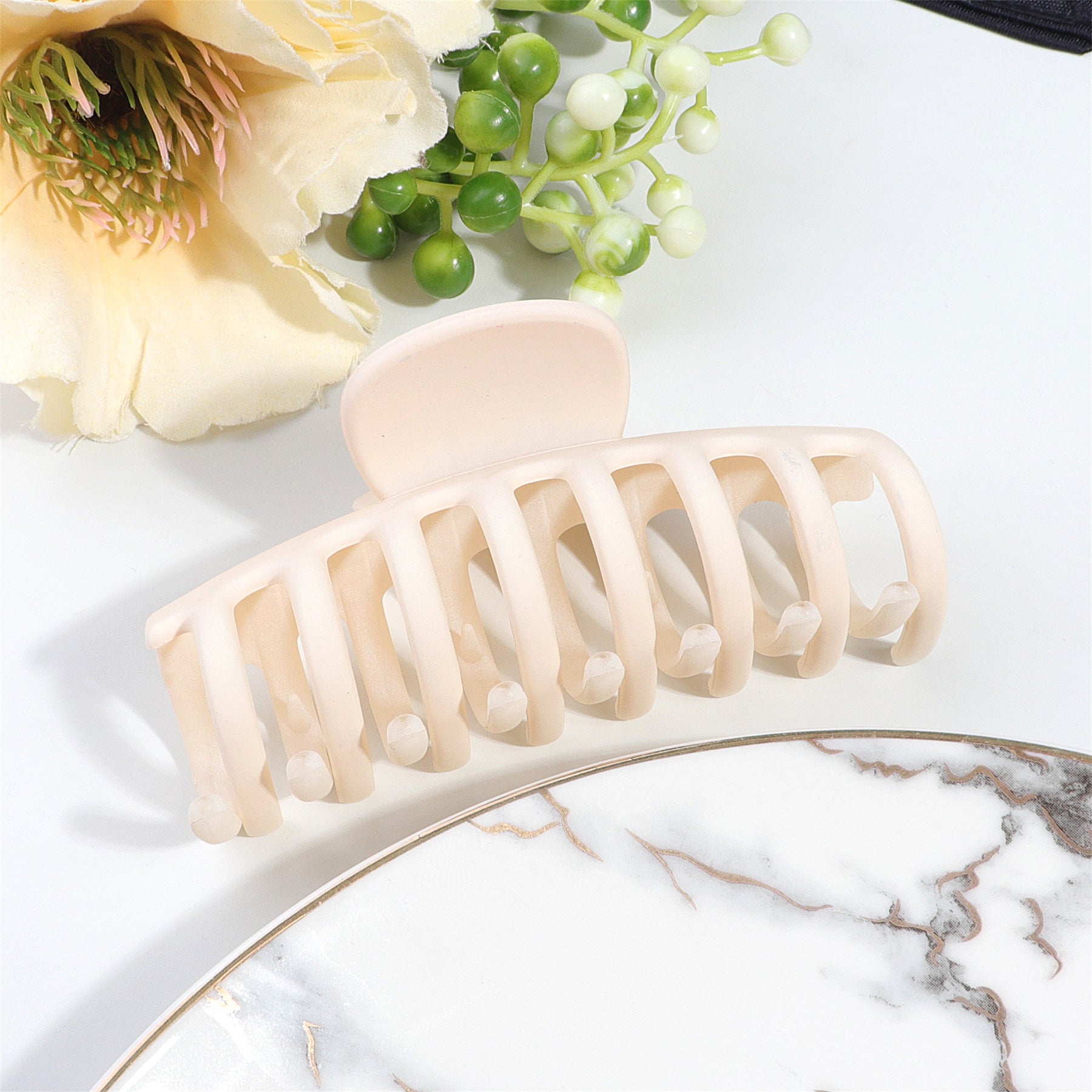 Matte Hair Claw Clips Grip Hair Barrettes Non Slip Tight Retro Vintage Hair