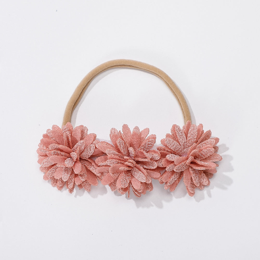 Flowers Elastic Headband Hairband Hair Accessories For Girls