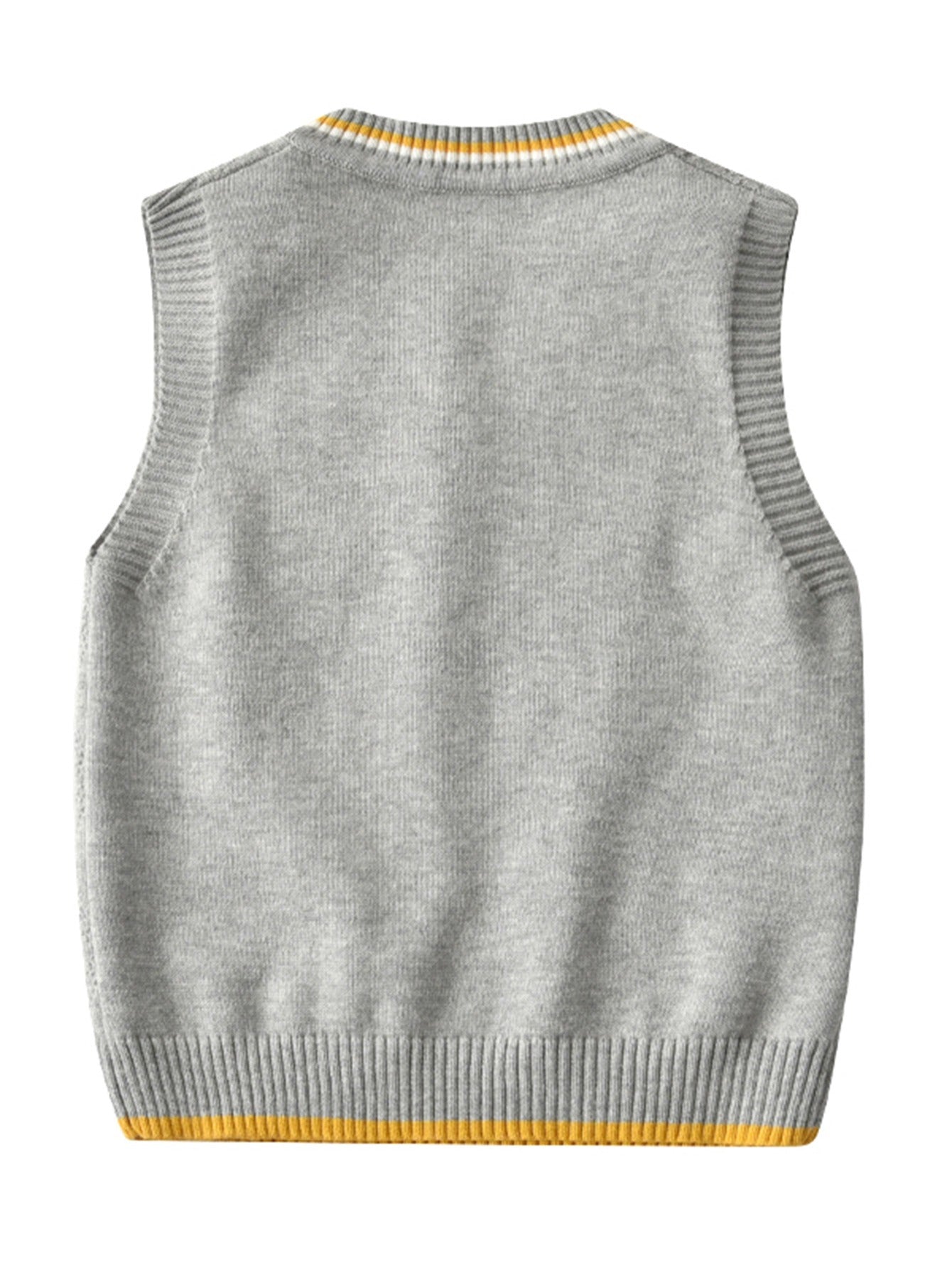 Kids College Style Sweater Vest Knitted Pullover