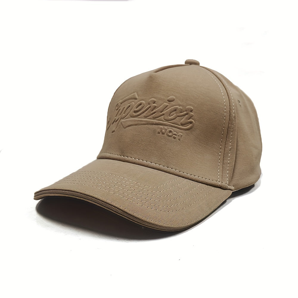 Adjustable Men's Peaked Cap With Letter Embroidery for Outdoor Activities