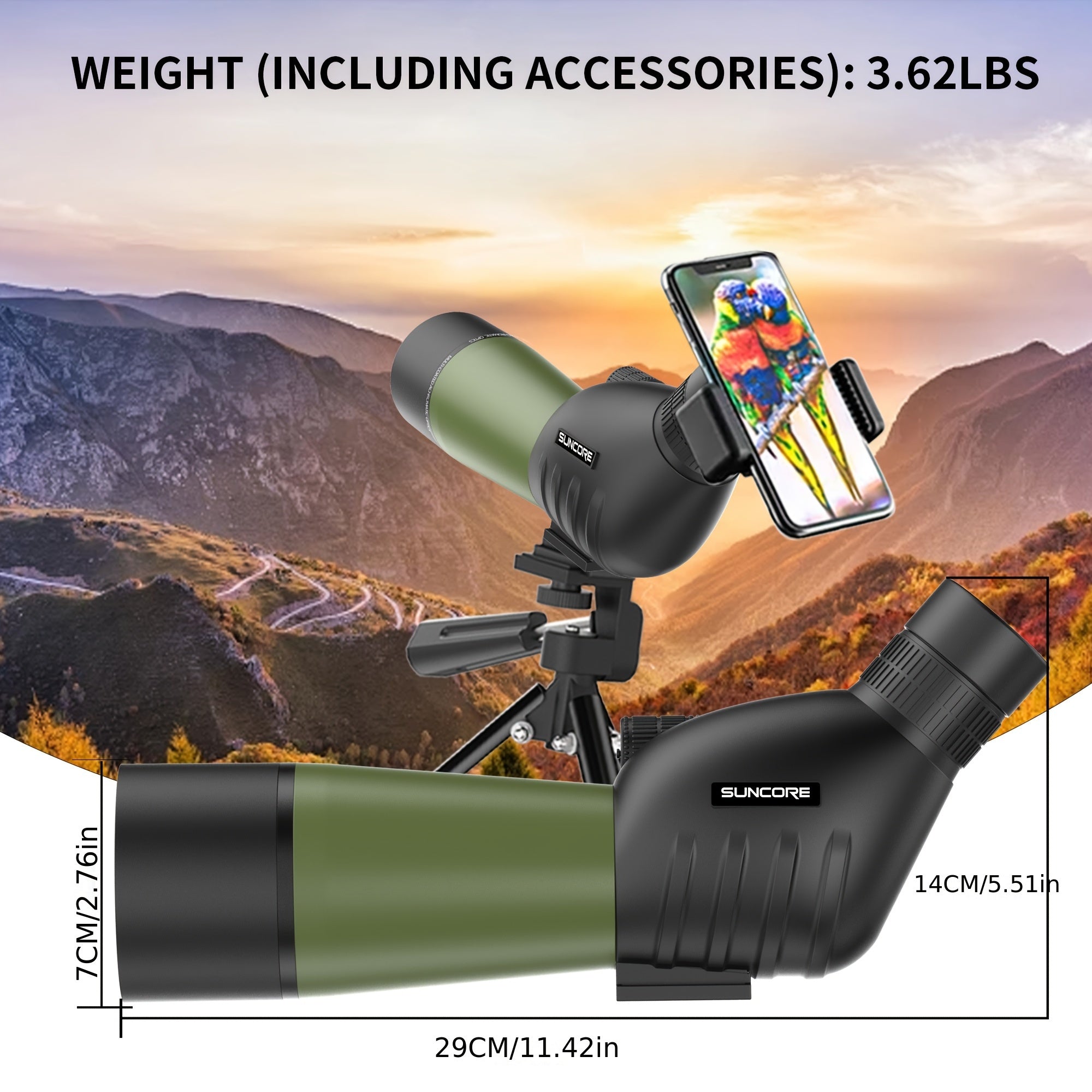 HD Binoculars with Metal Tripod for Bird Watching & Outdoor Adventures