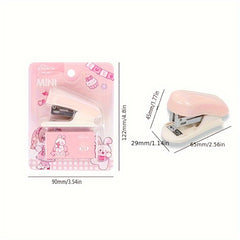 1PC Cartoon Mini Acrylic Stapler Portable Multifunctional Stapler