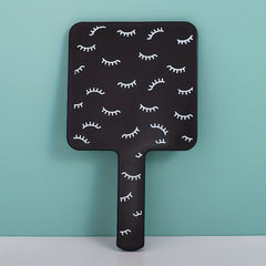 Square Handheld Beauty Mirror with Handle for Daily & Outgoing Use