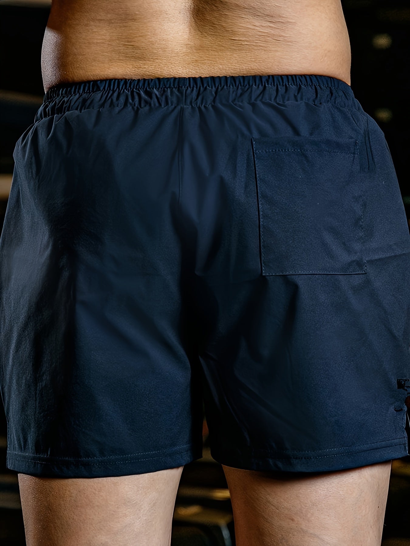 Men's Breathable Solid Shorts With Pockets Summer Drawstring Elastic Waist