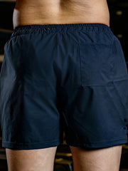 Men's Breathable Solid Shorts With Pockets Summer Drawstring Elastic Waist