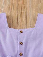 Girls Ruffle Cap Sleeve Jumpsuit Summer Rompers