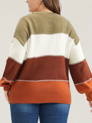 Colorblock Drop Shoulder Sweater