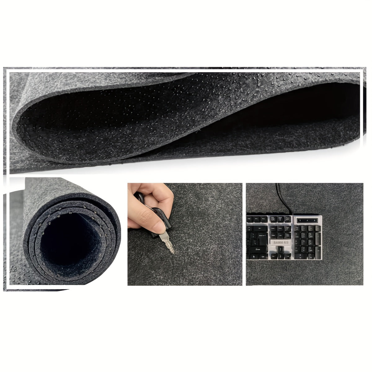 Oversized Felt Mouse Pad Non slip Felt Table Mat Desk Pad Protection