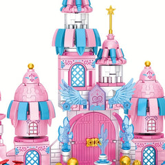 Vintage Princess Castle DIY Assembly Toy, Educational Block Puzzle