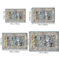 Boho Style Vintage Area Rug Soft Washable Anti Skid Living Room Carpet