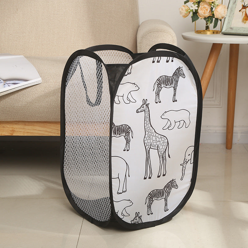 Cute Giraffe Laundry Basket Clothes Hamper Organizer