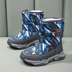 Men's Camo Snow Boots Warm Fleece Cozy Ankle Boots