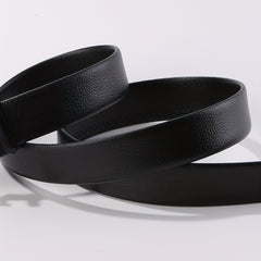 Men's Automatic Buckle Belt PU Leather Litchi Pattern Belt