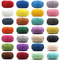 4pcs 4 strand Wool 0.11lb 110m Acrylic Hand Woven DIY Milk Needlework