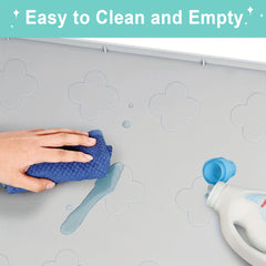 Waterproof Under Sink Mat 34 X 22 Silicone Drip Tray Liner for Kitchen Bathroom
