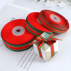 22m Christmas Red & Green Ribbon Flower Packaging Ties DIY Bow Cake Decoration