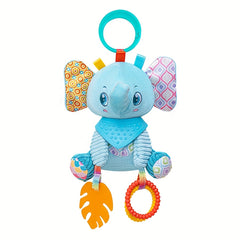 Car Seat Toys for Youngsters 0-6 Months Rattle Crinkle Plush Doll Sensory Toys