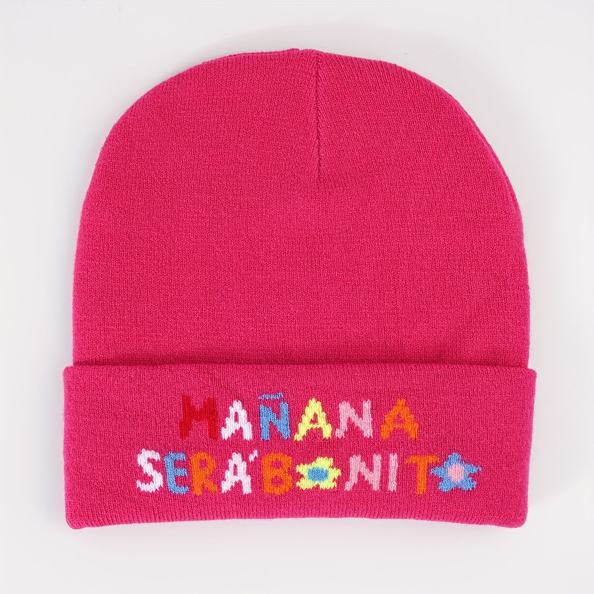 Colorful MANANA Jacquard Beanie Unisex Y2K Knit Hat